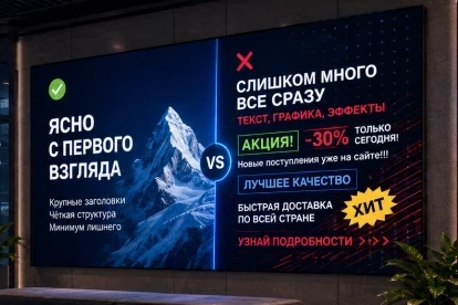 Контент для LED-экрана: какие макеты читаются, а какие портят впечатление